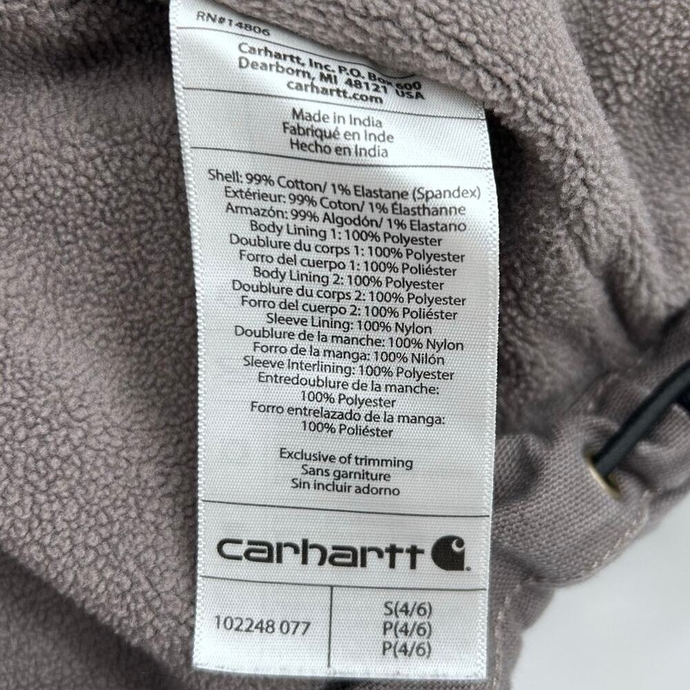 Carhartt Full Swing Caldwell Jacket Womens S Taupe Gray Sherpa Lined 102248 - Picture 8 of 12